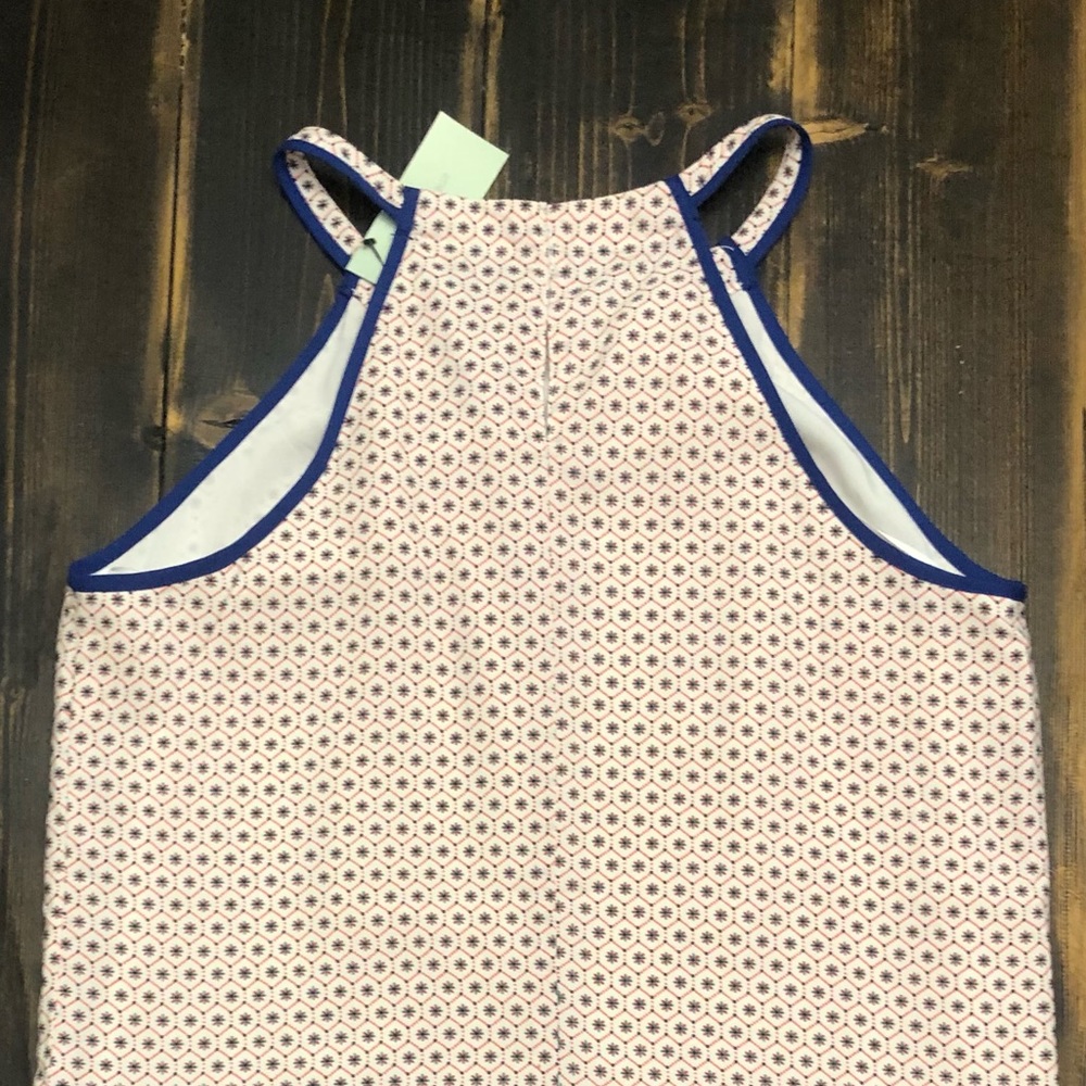 Skies Are Blue(Dillards)- Border Print Halter Neck Sleeveless Shift Dress SZ S - Picture 8 of 12